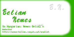 belian nemes business card